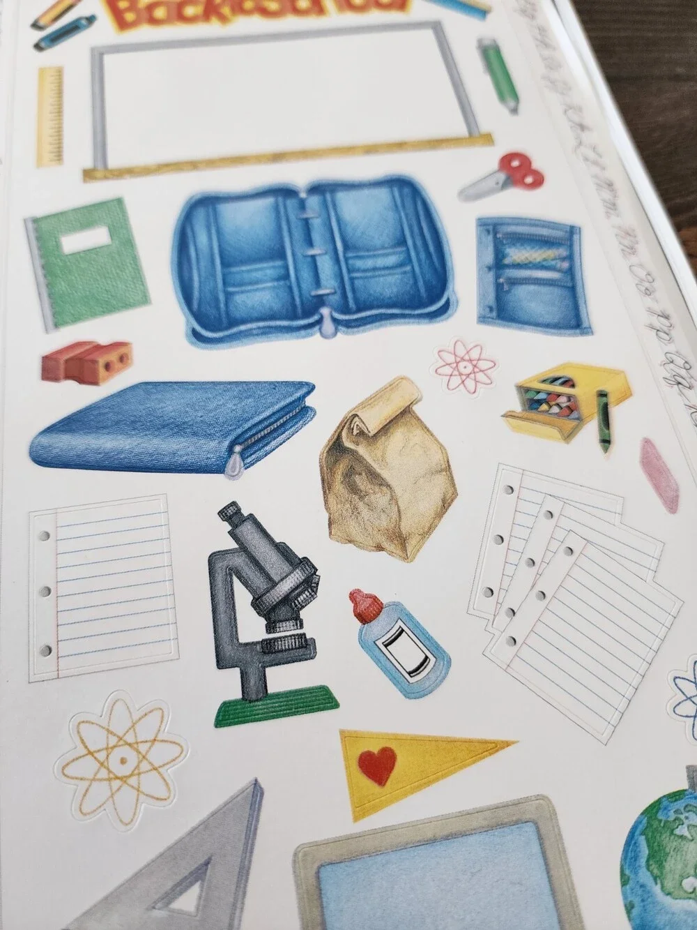 Jumbo Sticker Sheets - Back to School Grossman Scrapbooking Vintage Retired #21